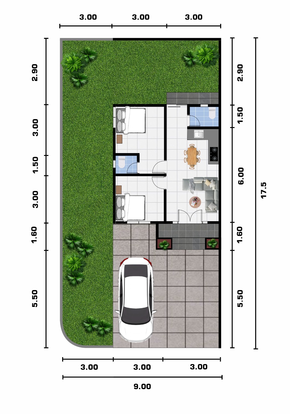 Denah unit rumah